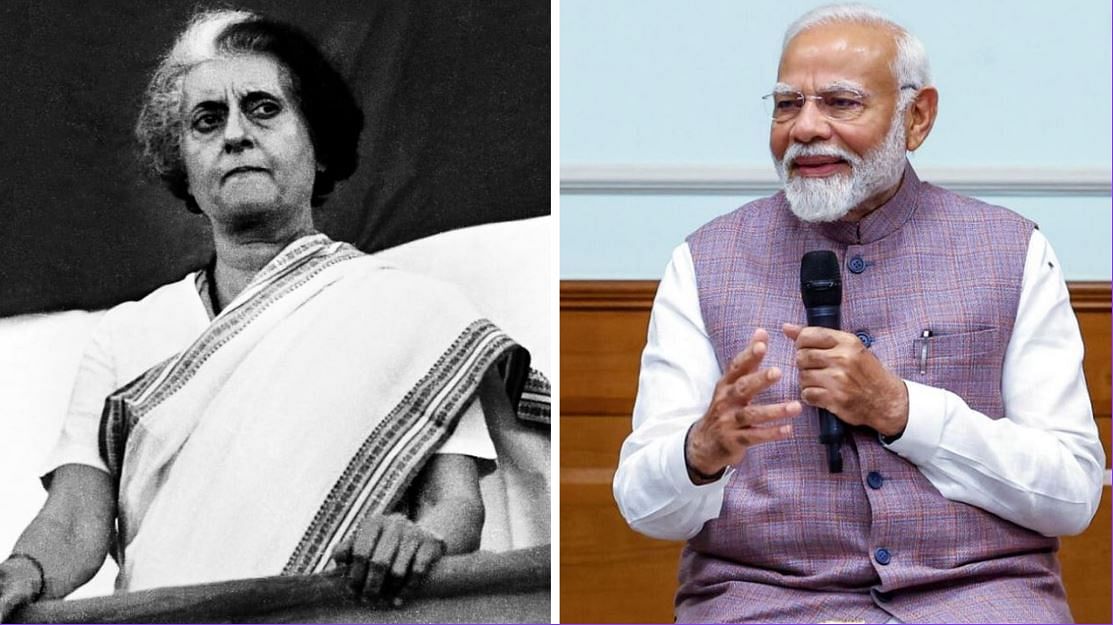 <div class="paragraphs"><p>Indira Gandhi (L); PM Narendra Modi (R)&nbsp;</p></div>