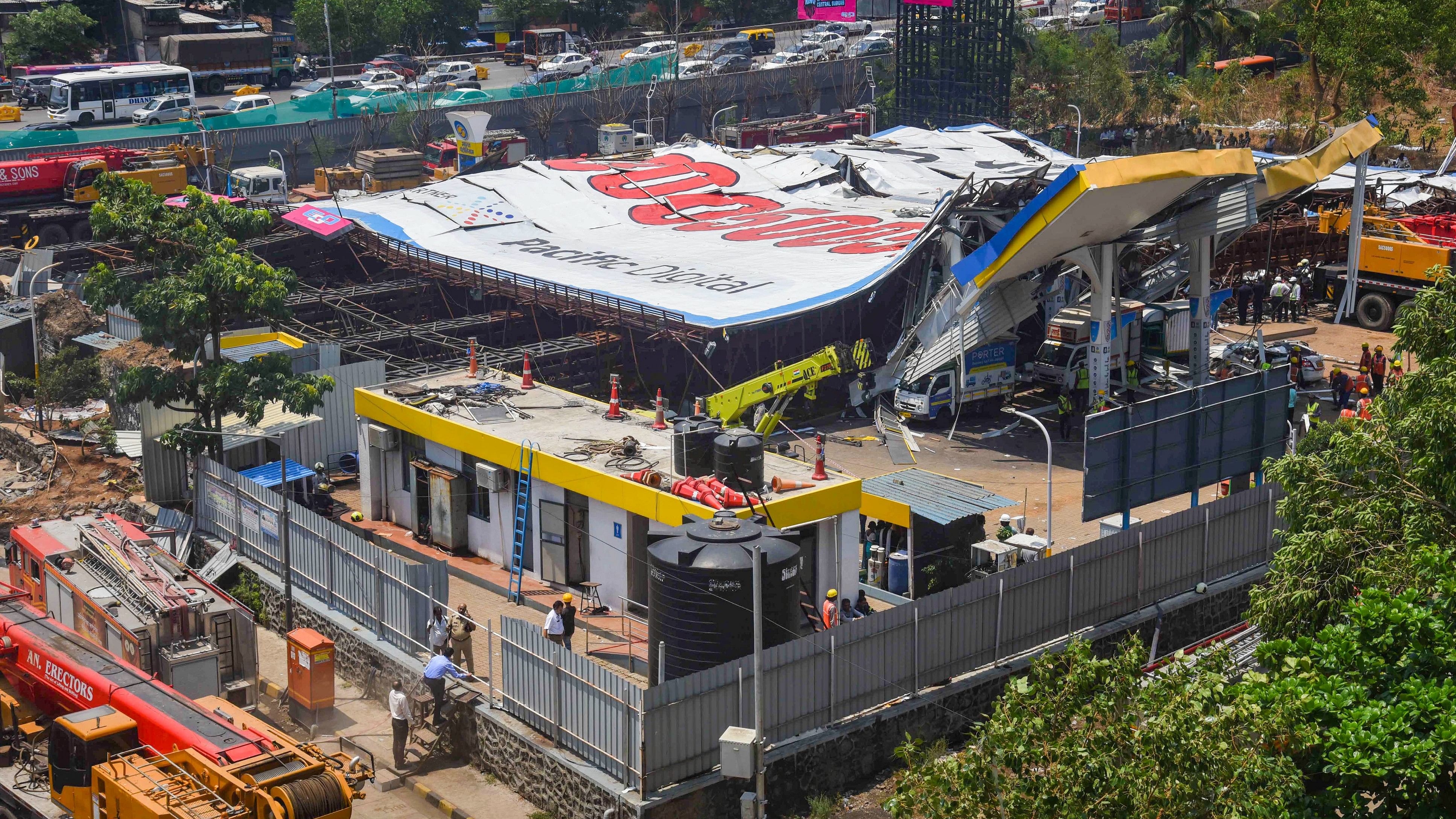 <div class="paragraphs"><p>Hoarding collapse at Ghatkopar, in Mumbai, Tuesday, May 14, 2024</p></div>