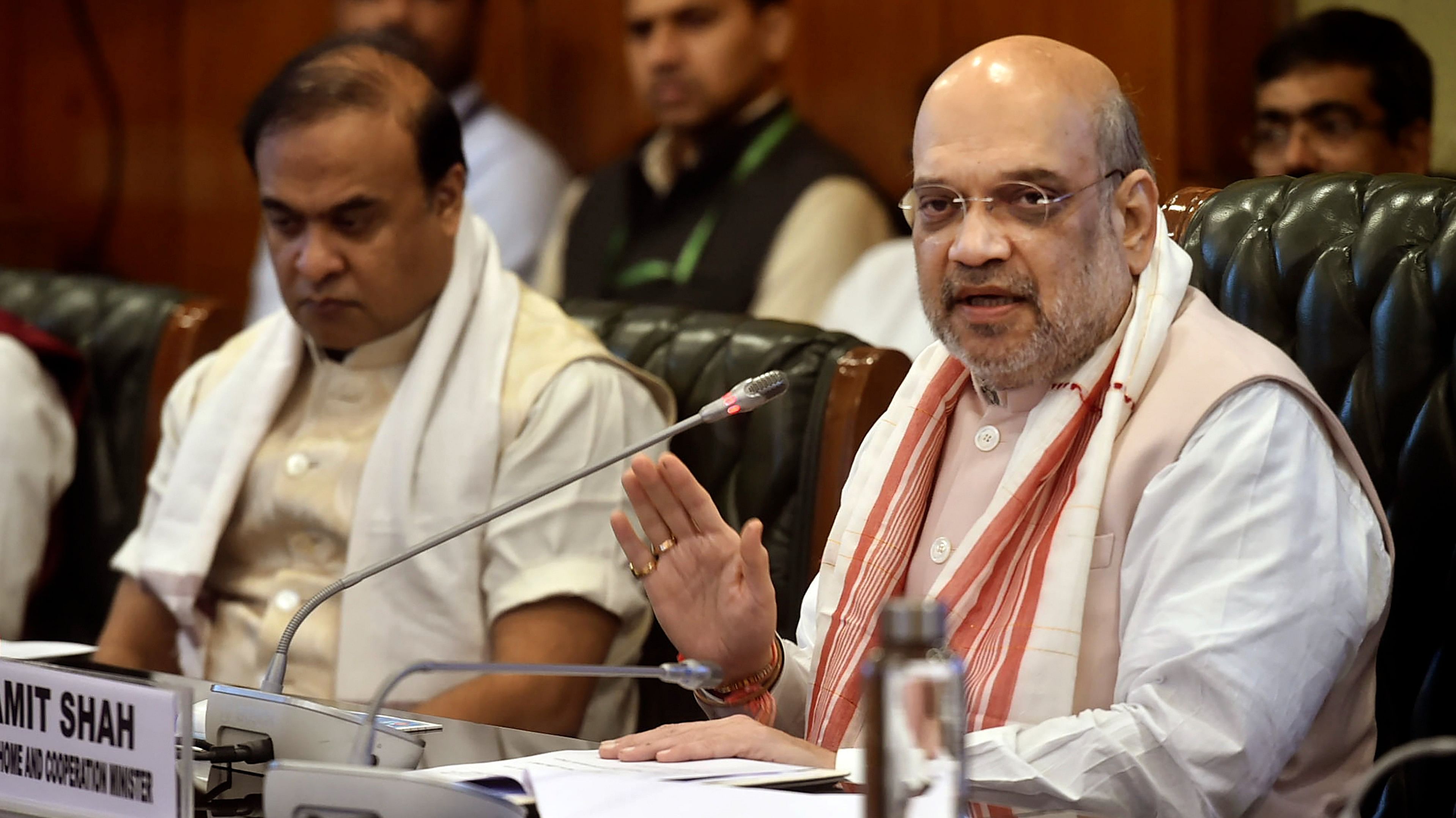 <div class="paragraphs"><p>Union Home Minister Amit Shah with&nbsp;Assam Chief Minister Himanta Biswa Sarma</p></div>