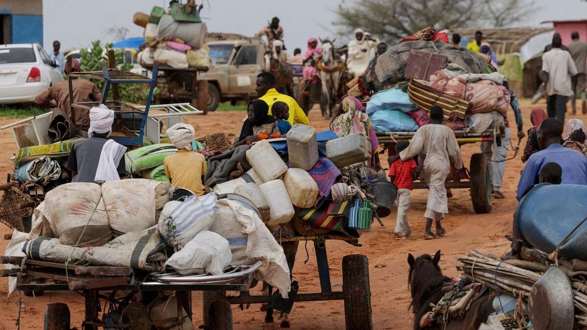 <div class="paragraphs"><p>Sudanese people who fled the conflict in Sudan's Darfur region.</p></div>