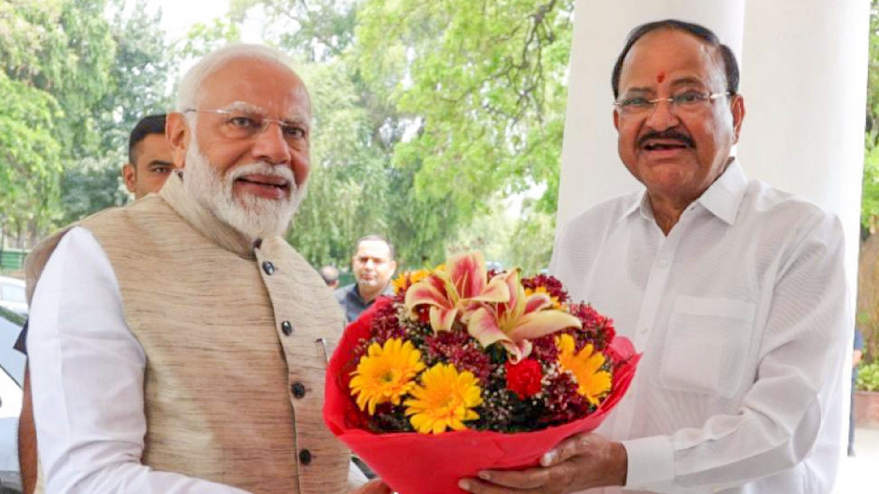 <div class="paragraphs"><p>File photo of&nbsp;Prime Minister Narendra Modi with former vice president M Venkaiah Naidu</p></div>