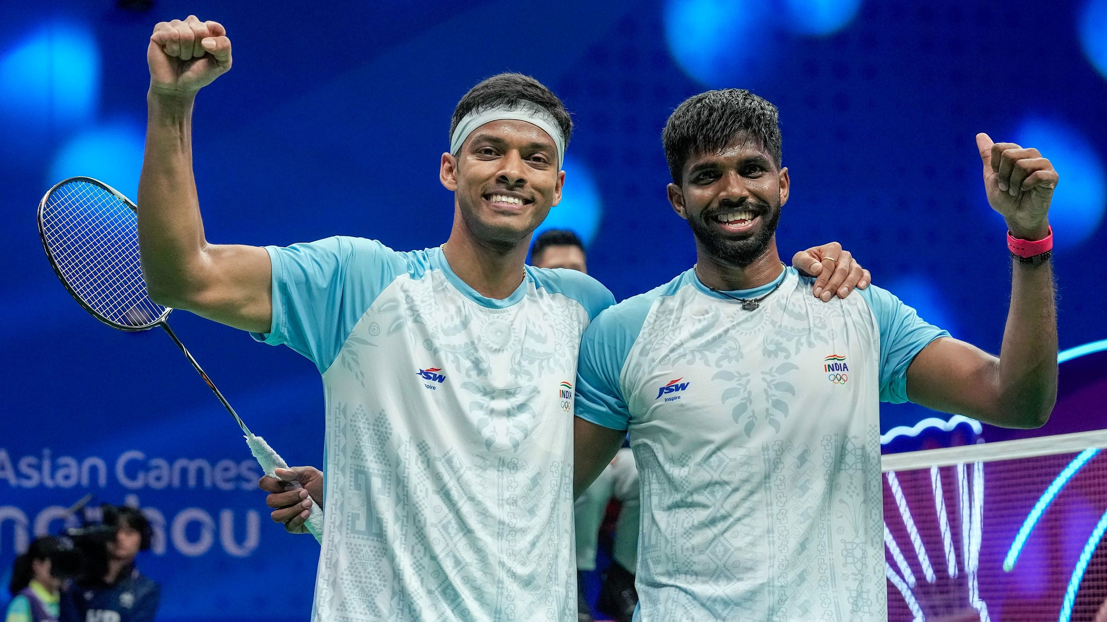 <div class="paragraphs"><p>Star Indian shuttlers Satwiksairaj Rankireddy and Chirag Shetty</p></div>