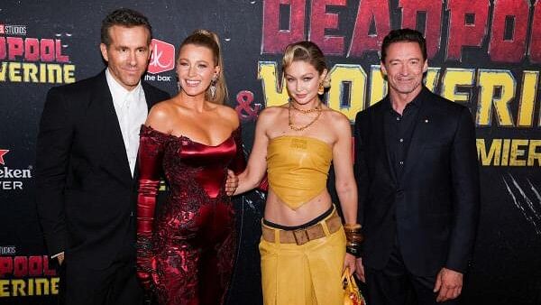 <div class="paragraphs"><p>Ryan Reynolds, Blake Lively, Gigi Hadid and Hugh Jackman attend the premiere of 'Deadpool and Wolverine' in New York City, New York.</p></div>