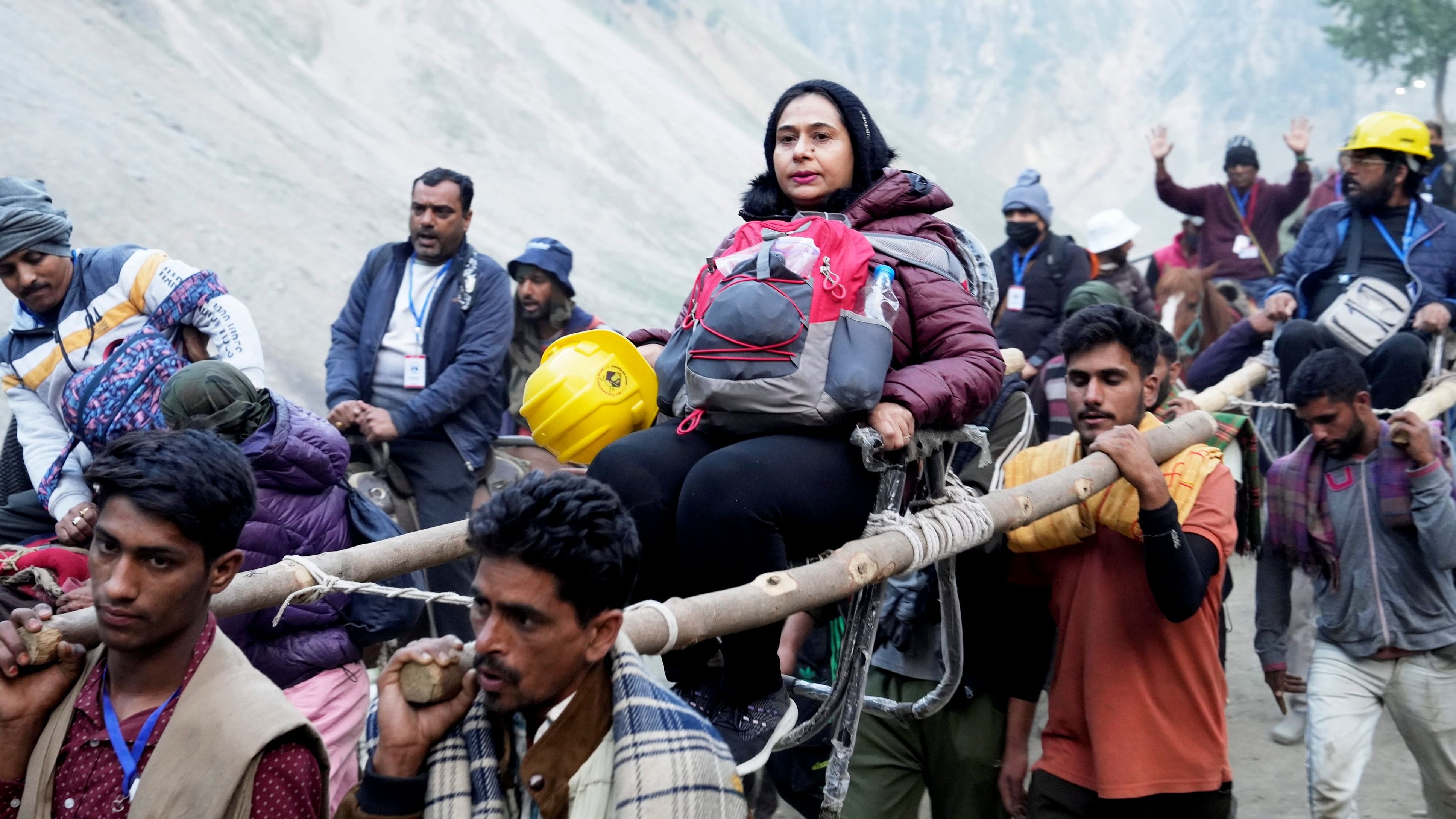 <div class="paragraphs"><p>Pilgrims enroute to the holy cave shrine of Amarnath.</p></div>