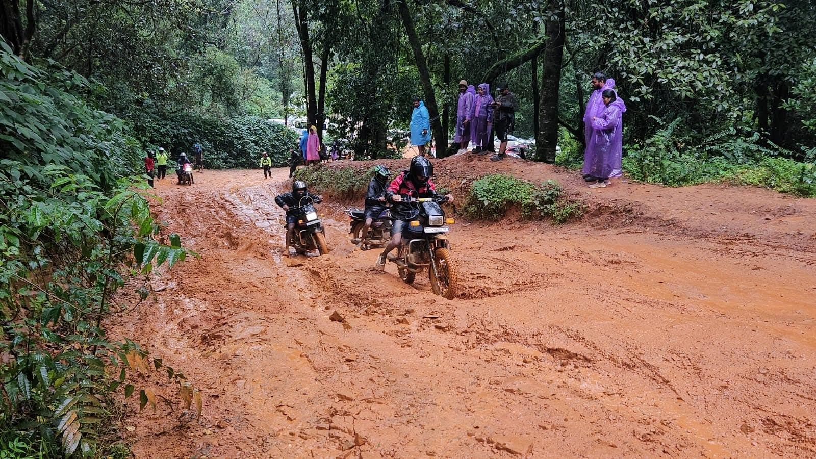 <div class="paragraphs"><p>Bike riders created nuisance for tourists by performing stunts on their bikes in the marshy road leading to Rani Jhari waterfall in Mudigere taluk.</p></div>