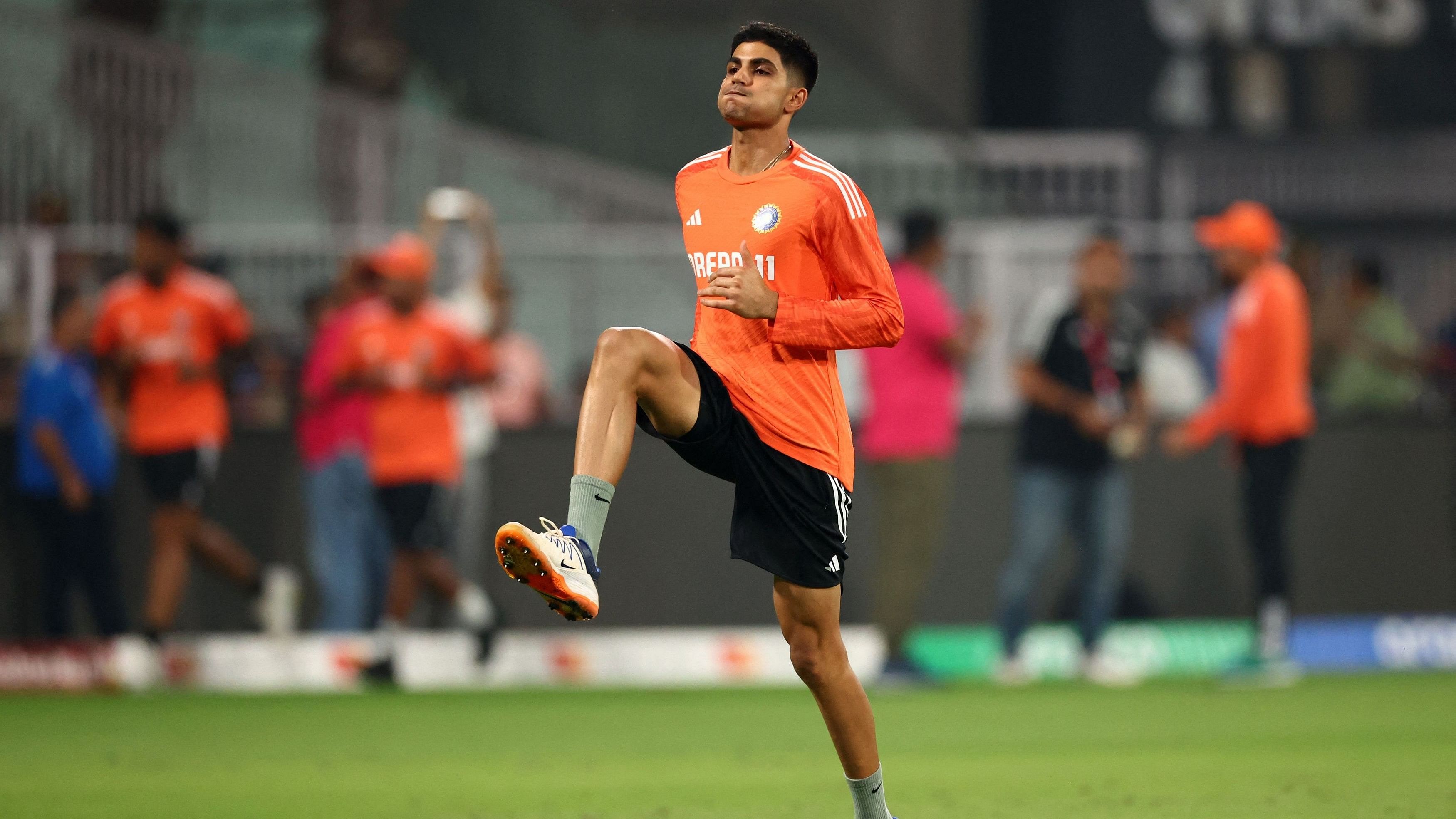 <div class="paragraphs"><p>India's Shubman Gill during practice</p></div>