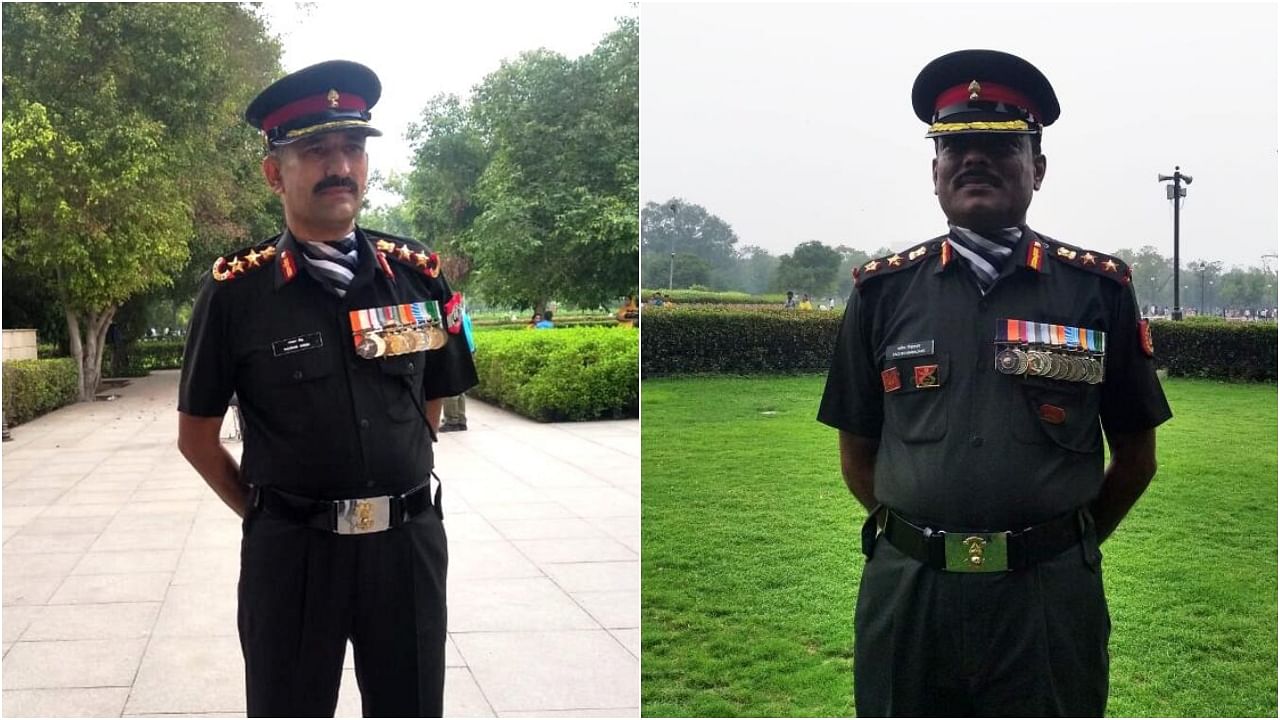 <div class="paragraphs"><p> Col Balwan Singh who was bestowed the Maha Vir Charkra for his gallant action during Kargil War in 1999(L) and Col Sachin Annarao Nimbalkar, who served the 18 Grenadiers then as a captain, and received a Vir Chakra for valour and bravery. </p></div>