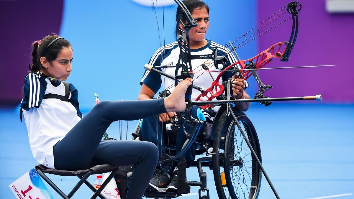 <div class="paragraphs"><p>(Image for representative purpose only.)</p><p>India's Sheetal Devi (L) during the archery event at the 4th Asian Para Games, in Hangzhou, China. </p></div>