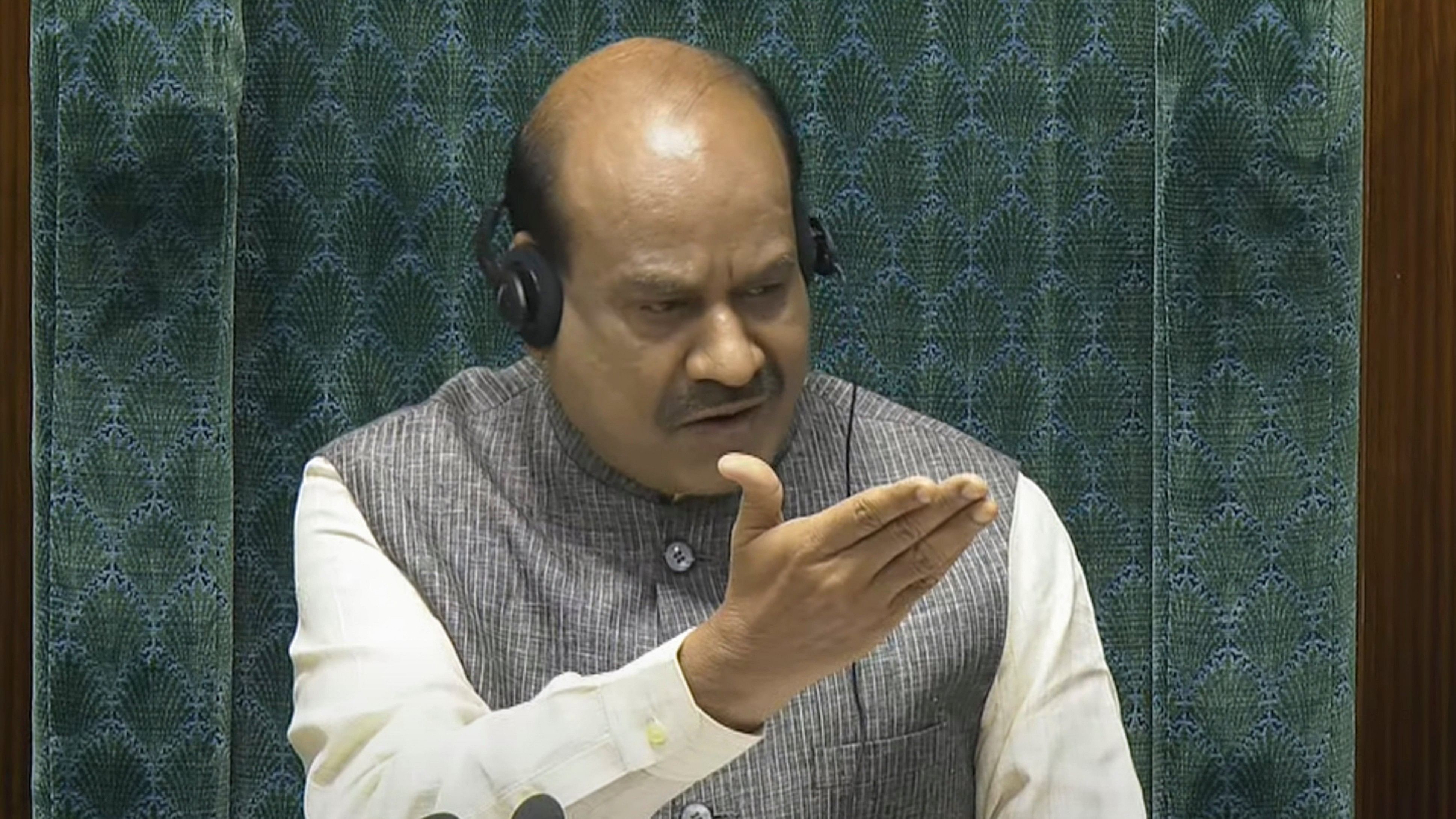 <div class="paragraphs"><p>Lok Sabha Speaker Om Birla conducts proceedings of the House during the Monsoon session of Parliament, in New Delhi, Friday, July 26, 2024.</p></div>