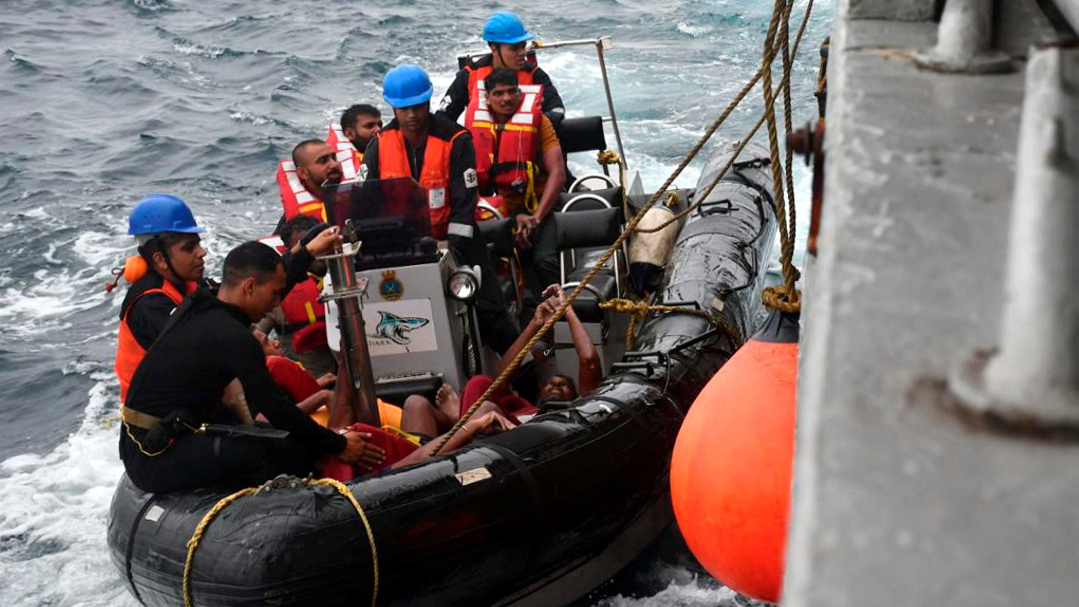 Indian Navy rescues 8 Indians from capsized vessel off Oman coast