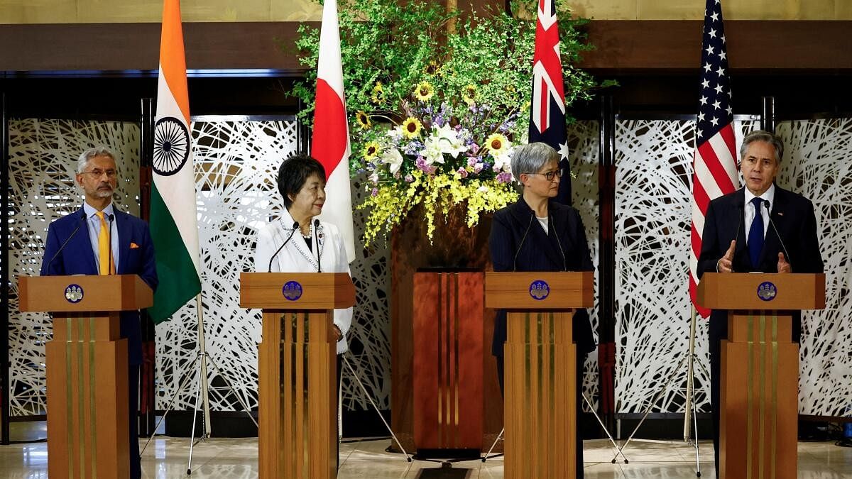 <div class="paragraphs"><p>US Secretary of State Blinken, Australian Foreign Minister Wong, Indian External Affairs Minister Jaishankar and Japanese Foreign Minister Kamikawa attend a Quad Ministerial Meeting in Tokyo</p></div>