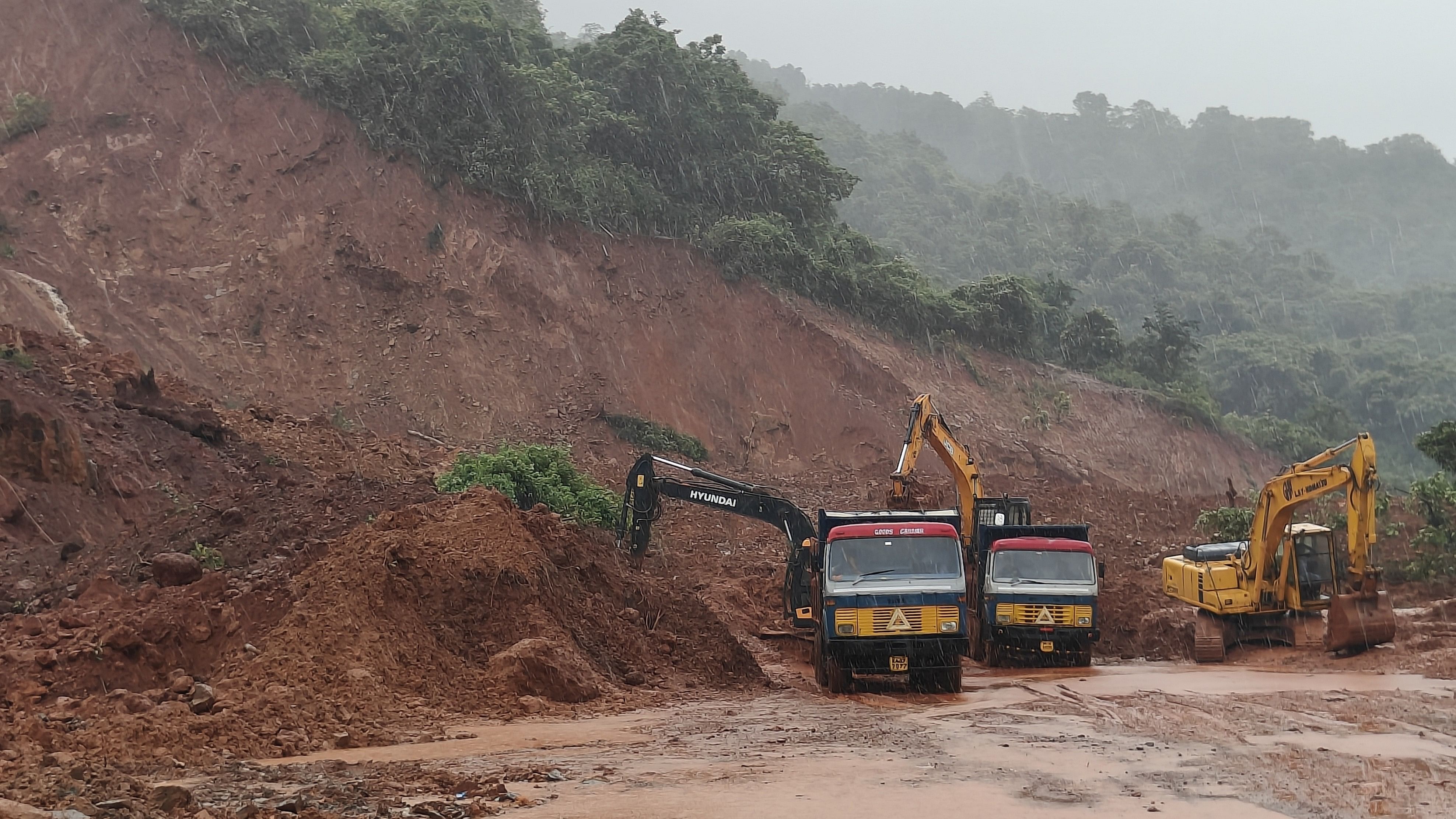 <div class="paragraphs"><p>Heavy rains have led to floods and landslides in different parts of Karnataka. Most rivers are in spate, and seven people are feared dead in a landslide in Uttara Kannada district.</p></div>