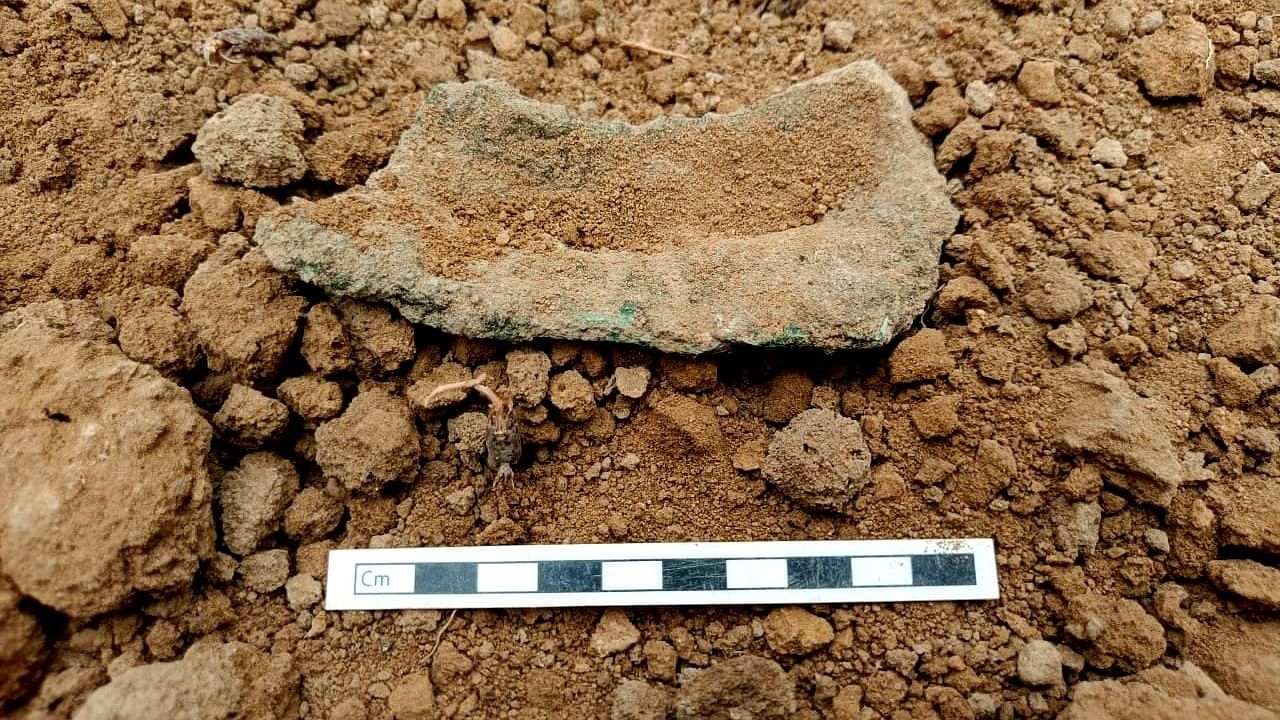 <div class="paragraphs"><p>One of the postherds&nbsp;excavated from Keeladi, a Sangam-era urban settlement site on the banks of river Vaigai in Madurai, Tamil Nadu.</p></div>