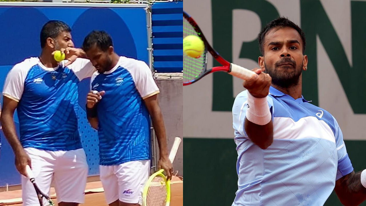 <div class="paragraphs"><p>Bopanna-Balaji during practice(L).&nbsp;Sumit Nagal.</p></div>