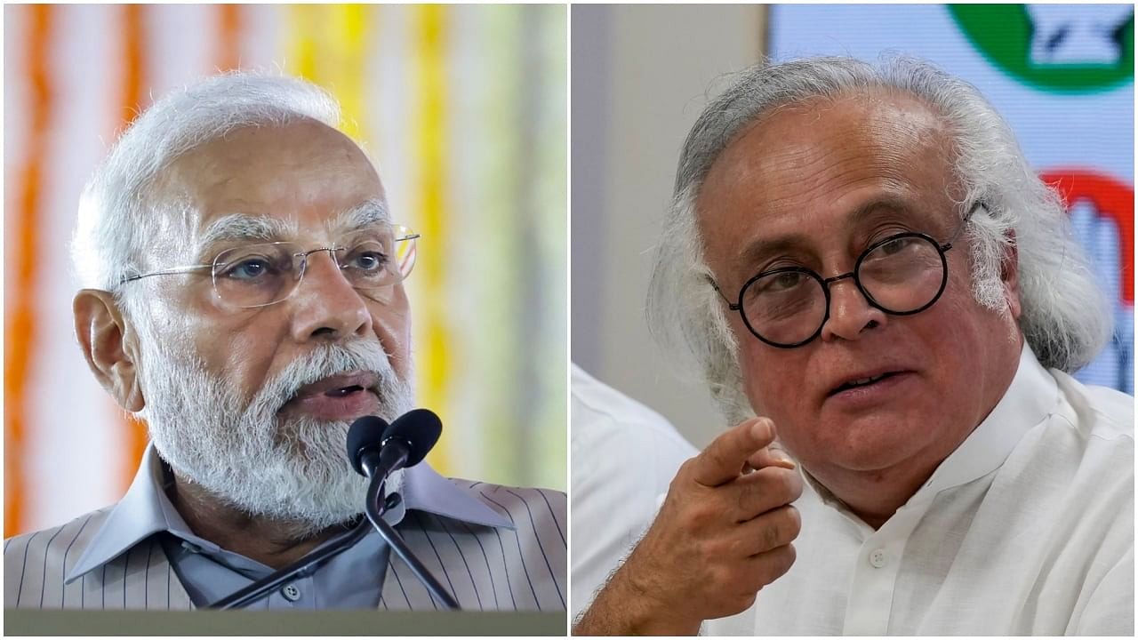 <div class="paragraphs"><p>Prime Minister Narendra Modi and Congress General Secretary (Communications) Jairam Ramesh. </p></div>