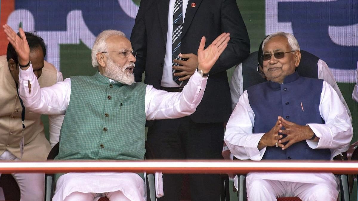 <div class="paragraphs"><p>PM Narendra Modi (left) with Bihar CM Nitish Kumar.</p></div>