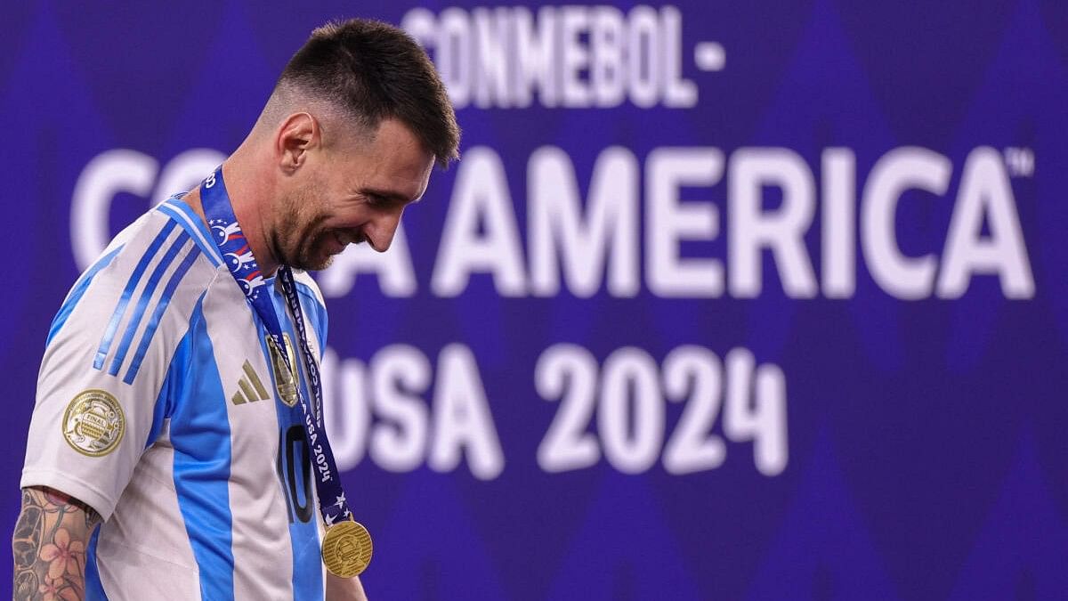 <div class="paragraphs"><p>Argentina captain Lionel Messi after the win against Colombia in the 2024 Copa America tournament.</p></div>