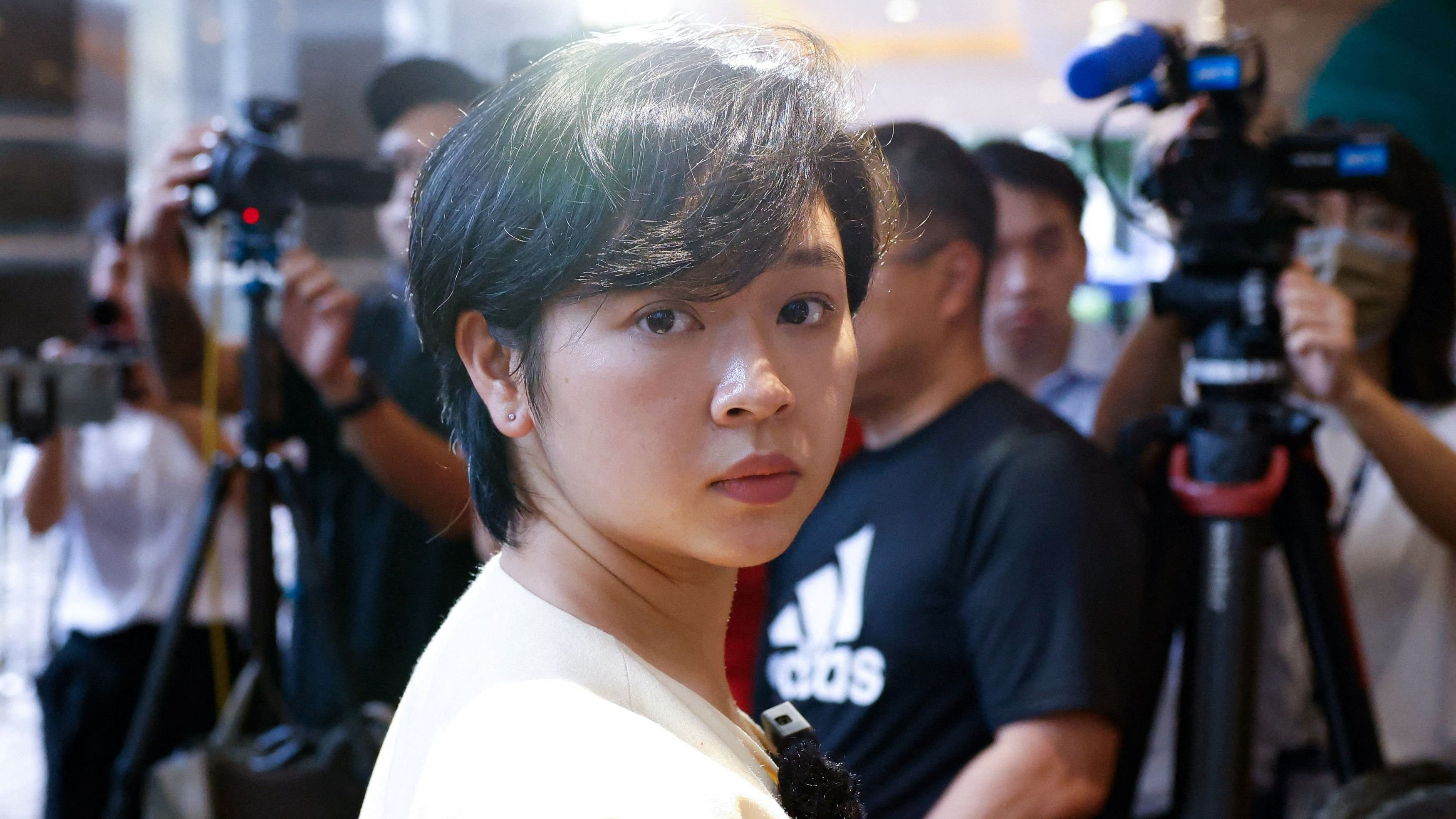 <div class="paragraphs"><p>Selina Cheng, the newly elected chairperson of the Hong Kong Journalists Association, speaks to media after her employment contract with the Wall Street Journal was terminated, in Hong Kong, China, July 17, 2024. </p></div>