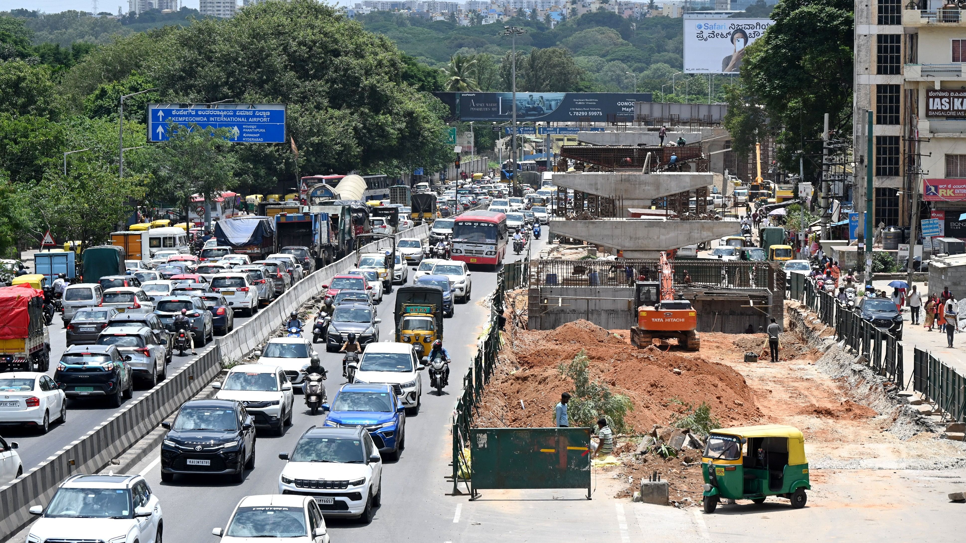 <div class="paragraphs"><p>Worsening traffic congestion at Hebbal. </p></div>