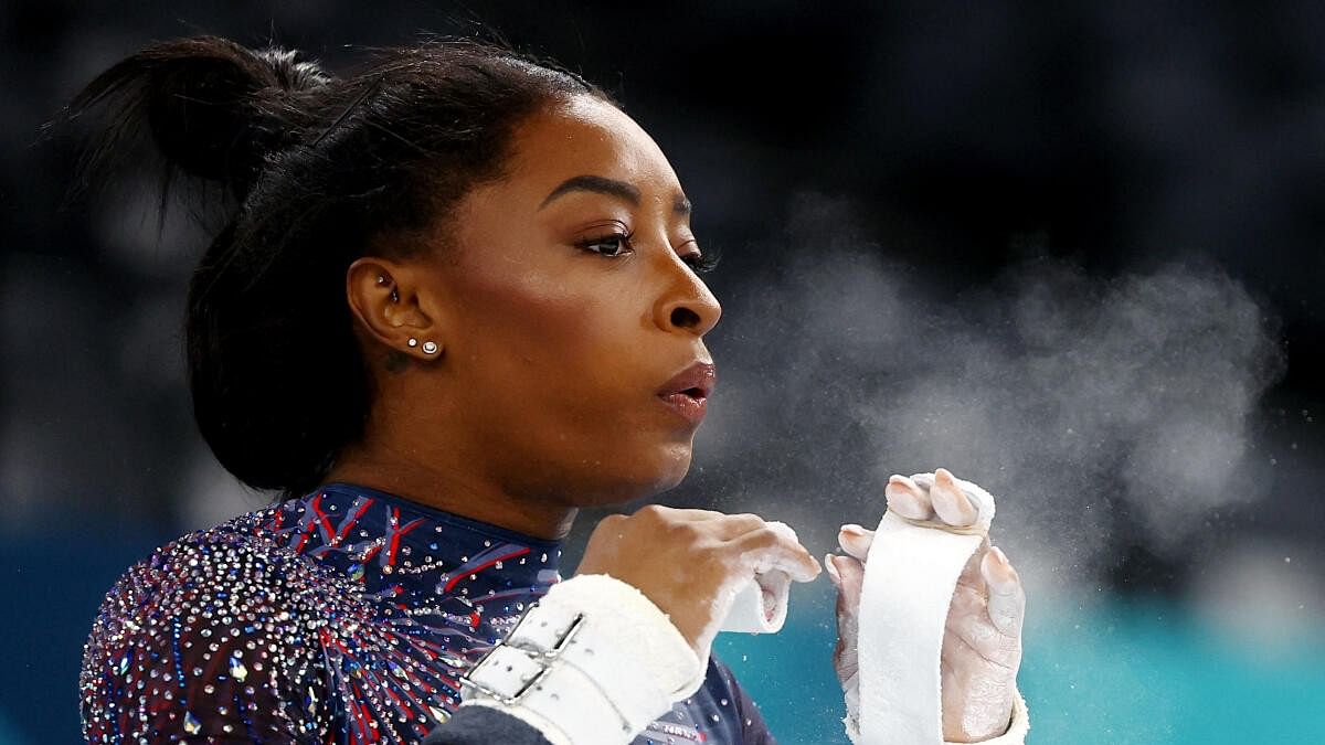 <div class="paragraphs"><p>Simone Biles of United States during training.</p></div>