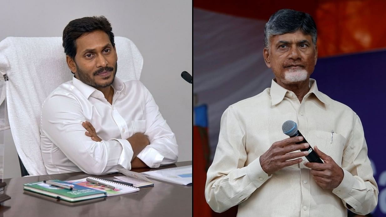 <div class="paragraphs"><p>Y S Jagan Mohan Reddy (L) and Nara Chandrababu Naidu (R). </p></div>