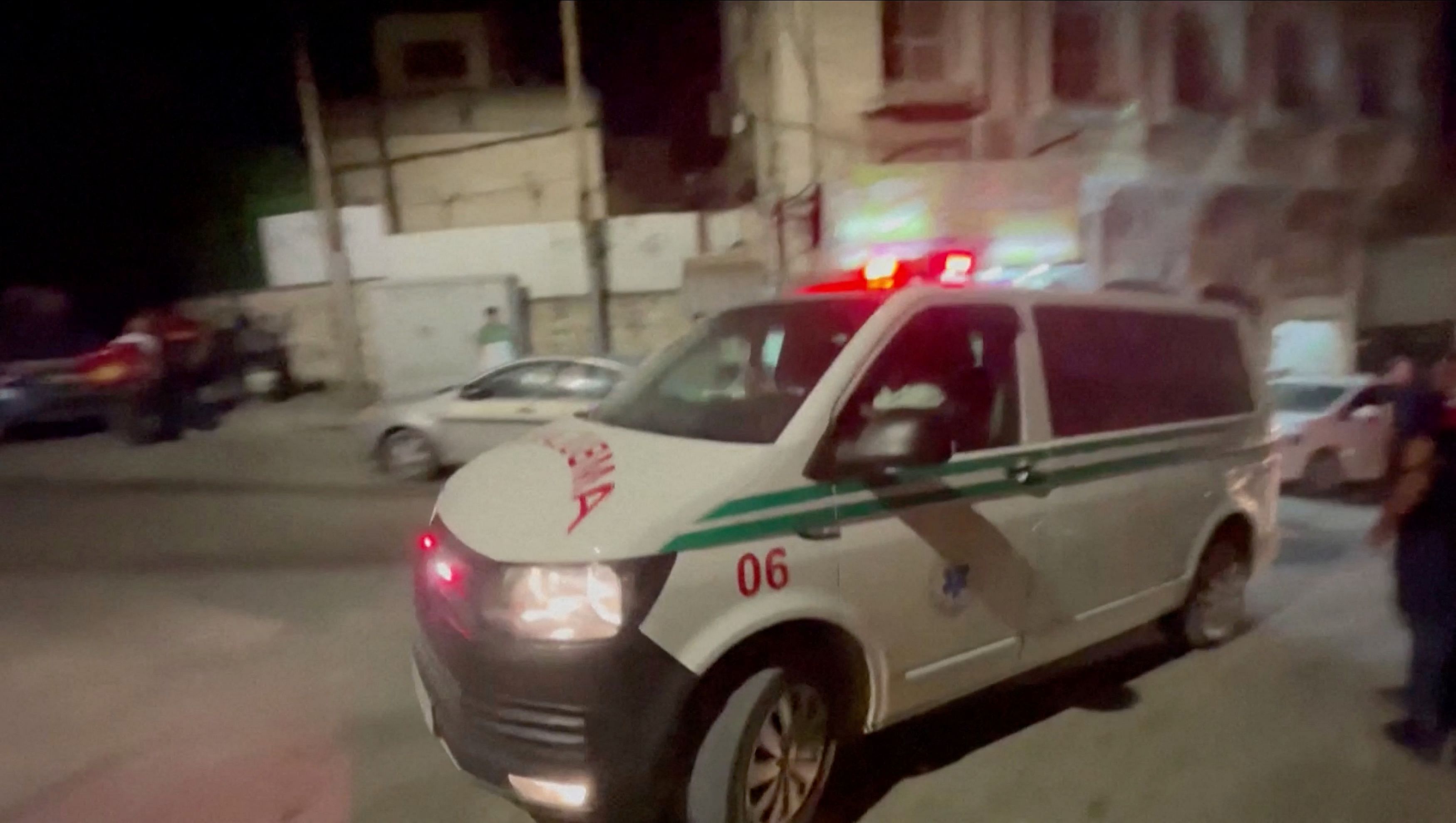 <div class="paragraphs"><p>An ambulance seen in the West Bank.</p></div>