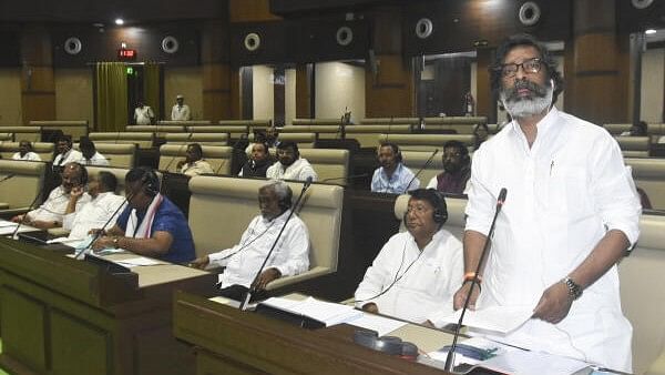 <div class="paragraphs"><p>hief Minister Hemant Soren speaks during the Monsoon session of the state Legislative Assembly, in Ranchi.&nbsp;</p></div>