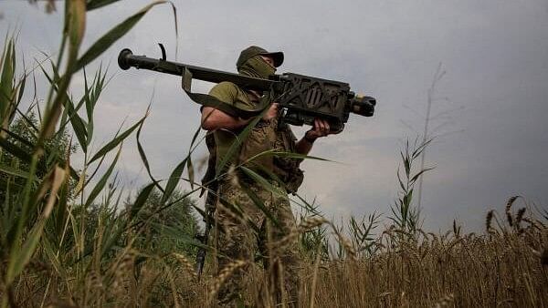 <div class="paragraphs"><p>A Ukrainian serviceman holds a Stinger anti-aircraft missile at a position in a front line in Mykolaiv region, as Russia's attack on Ukraine continues.</p></div>