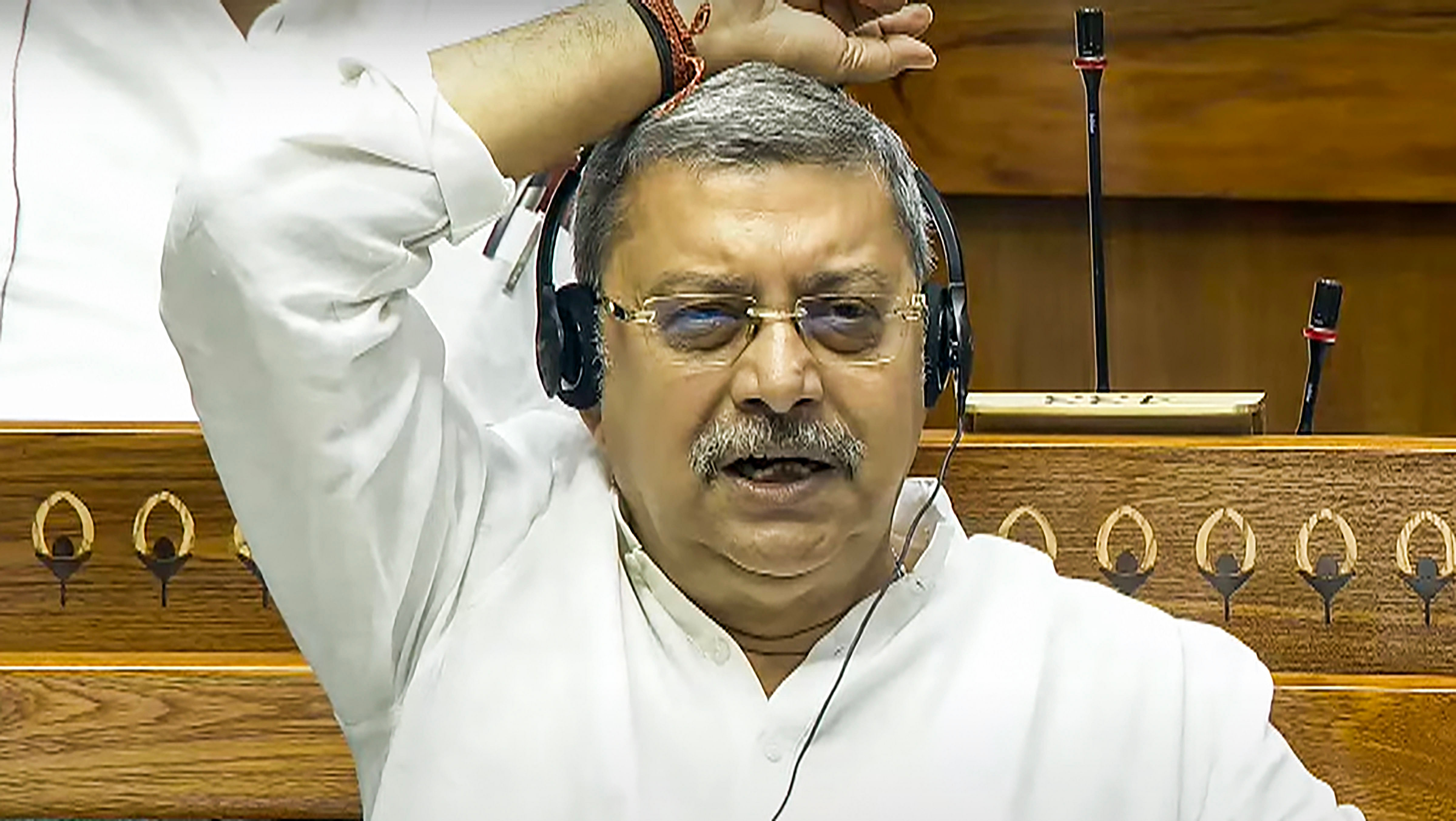 <div class="paragraphs"><p>TMC MP Kalyan Banerjee in the Lok Sabha during the Monsoon session of Parliament.&nbsp;</p></div>