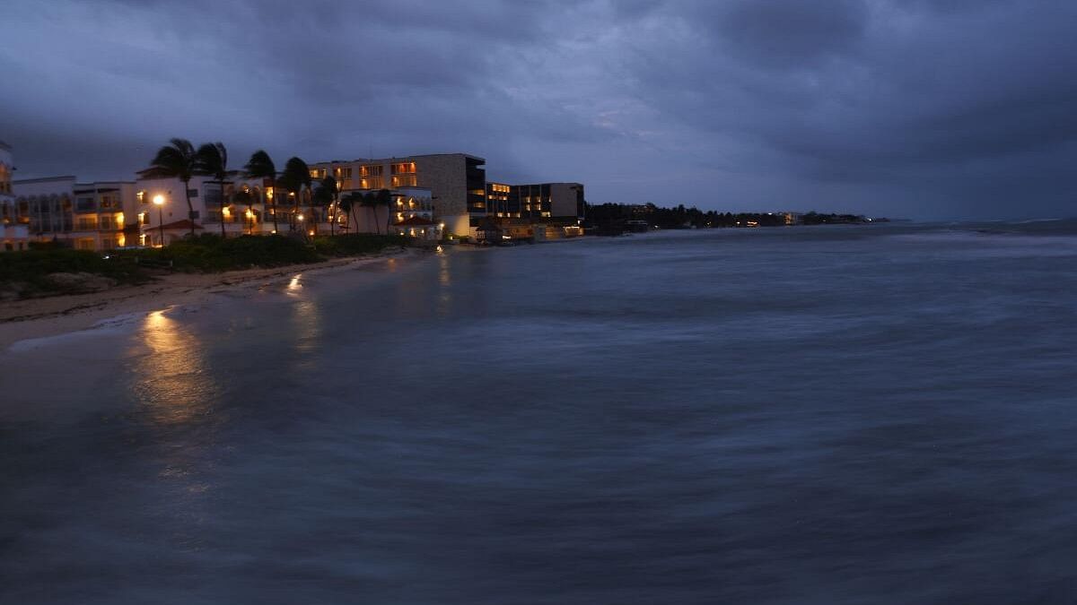 <div class="paragraphs"><p>The coastline is pictured before the arrival of Hurricane Beryl, in Playa del Carmen, Mexico.</p></div>