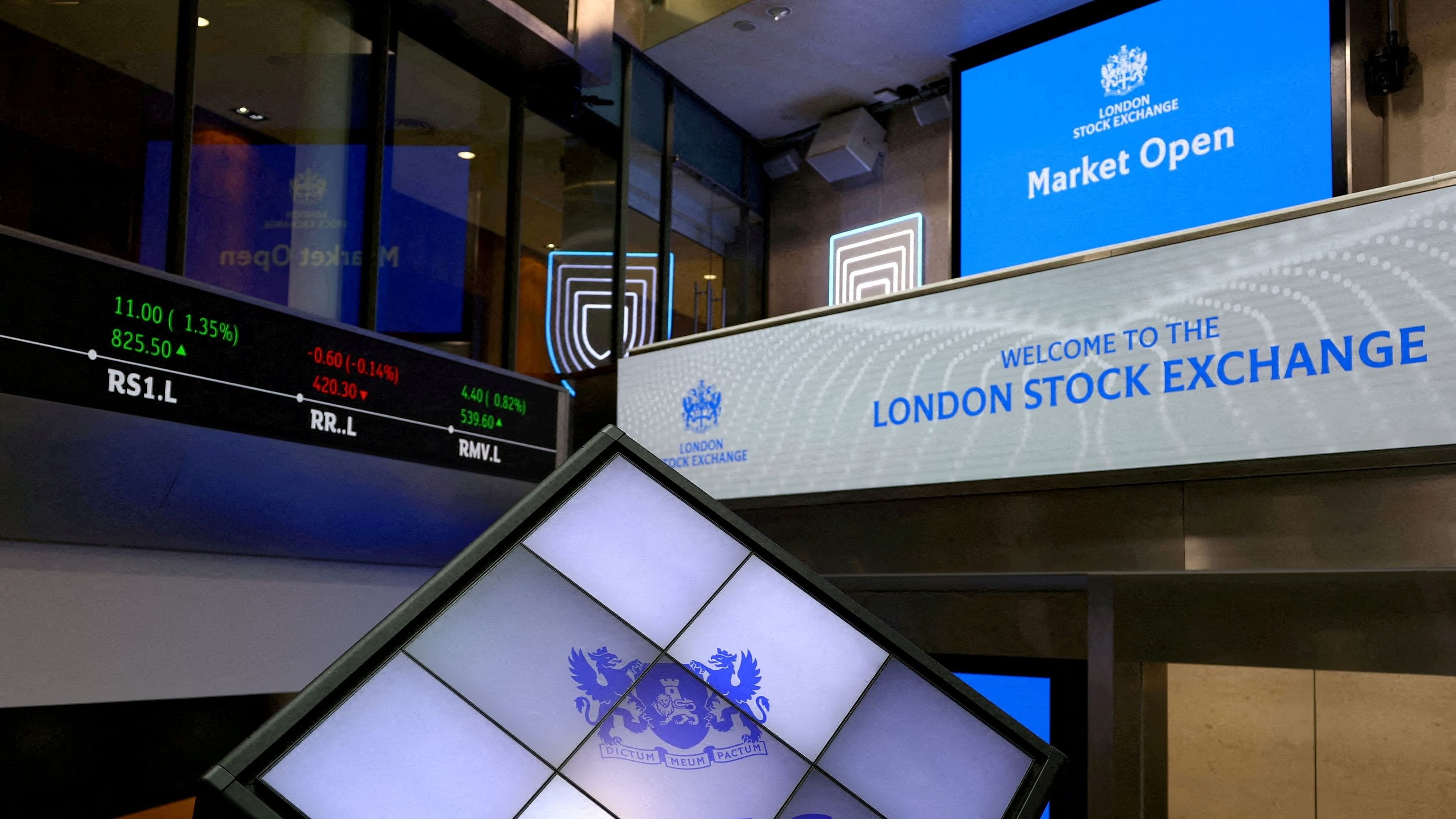 <div class="paragraphs"><p>LSEG signage is seen on screens in the lobby of the London Stock Exchange in London, Britain, May 14, 2024. </p></div>