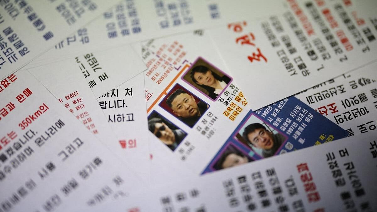 <div class="paragraphs"><p>Anti-North Korean leaflets designed by a Seoul-based activist group to be carried by balloons over North Korean territory, are pictured in Seoul, South Korea.</p></div>