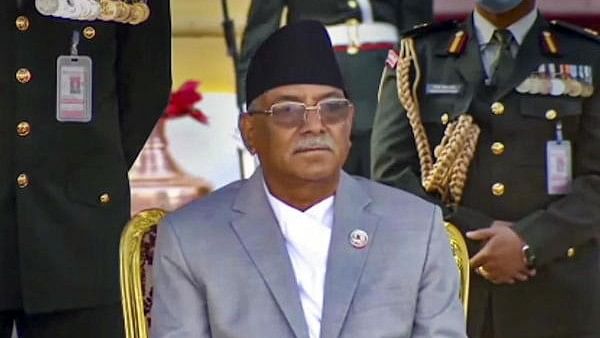 <div class="paragraphs"><p>Pushpa Kamal Dahal 'Prachanda' during his Swearing-in Ceremony, in Kathmandu.</p></div>