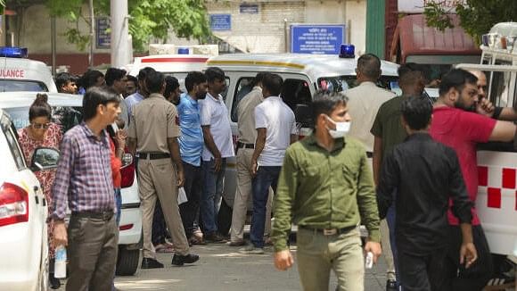 <div class="paragraphs"><p>Family members of Shreya, one of the three civil services aspirants who died after the basement of a coaching centre was flooded by rainwater, at Ram Manohar Lohia Hospital, in New Delhi, Sunday.&nbsp;</p></div>