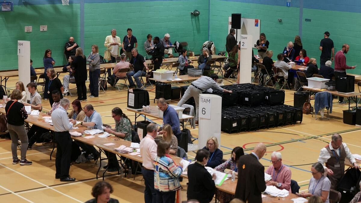 <div class="paragraphs"><p>Staff count ballot papers for Godalming &amp; Ash during the UK election in Haslemere, Britain.</p></div>