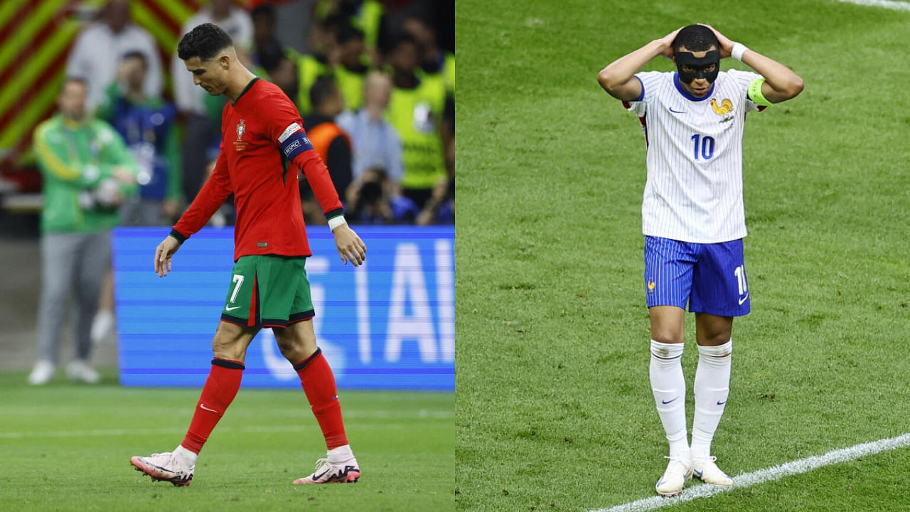 <div class="paragraphs"><p>Portuguese captain Cristiano Ronaldo(L) and French captain Kylian Mbappe.&nbsp;</p></div>