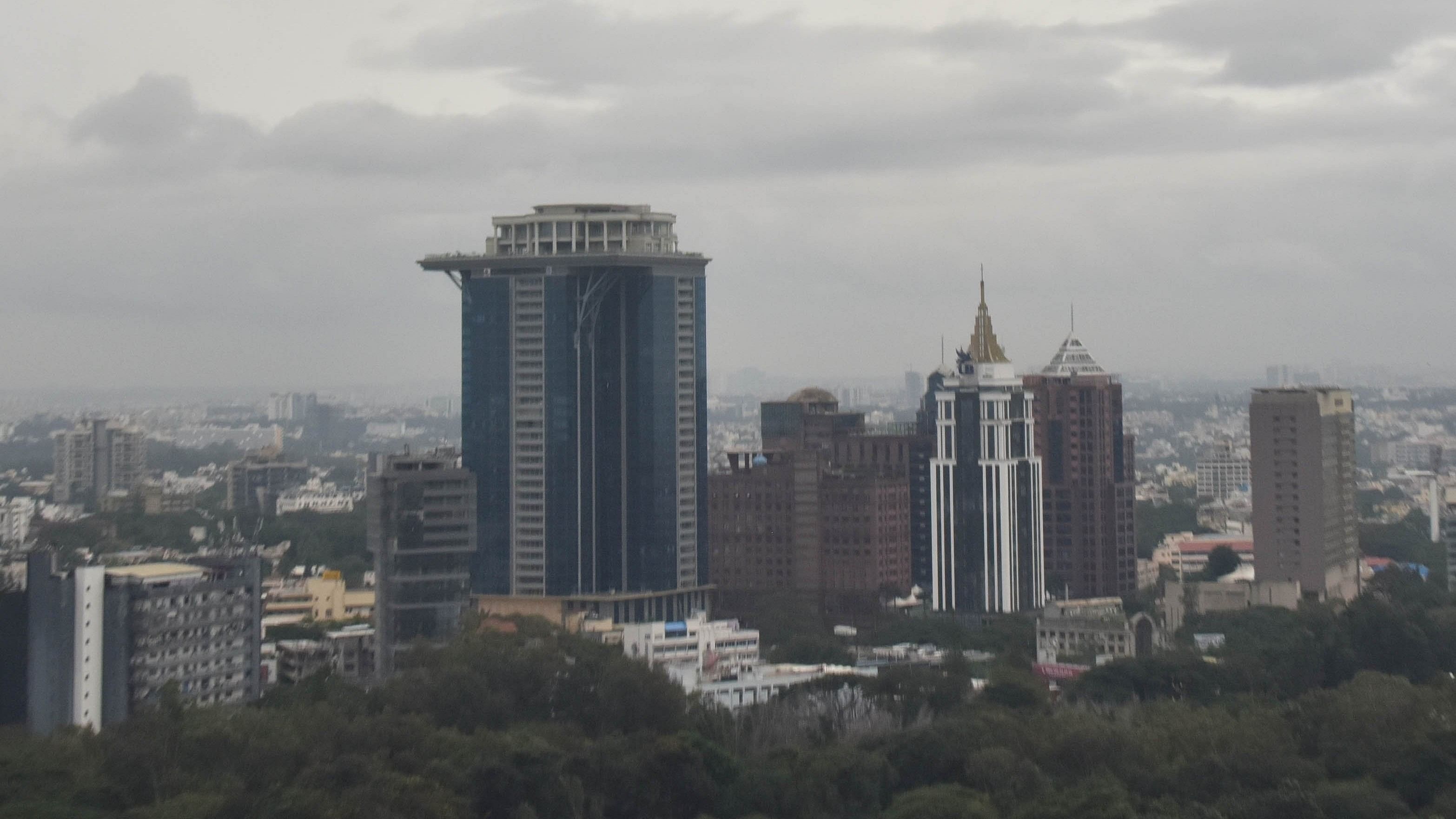 <div class="paragraphs"><p>Clouds cover over on UB city in Bengaluru on Thursday. </p></div>