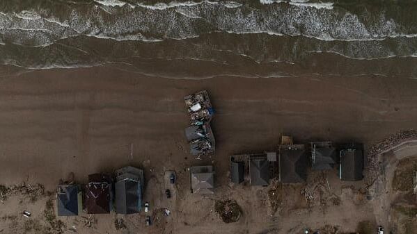 <div class="paragraphs"><p>A drone view shows a damaged residence in the aftermath of Hurricane Beryl in Surfside Beach, Texas, US.</p></div>