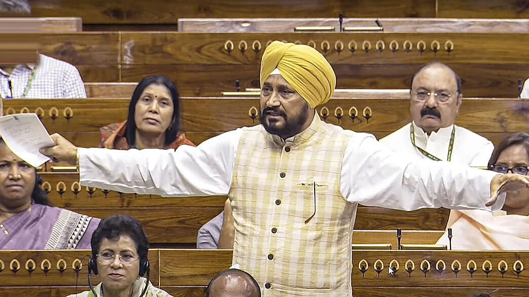 <div class="paragraphs"><p>Congress MP Charanjit Singh Channi speaks in the Lok Sabha during the Monsoon session of Parliament.</p></div>