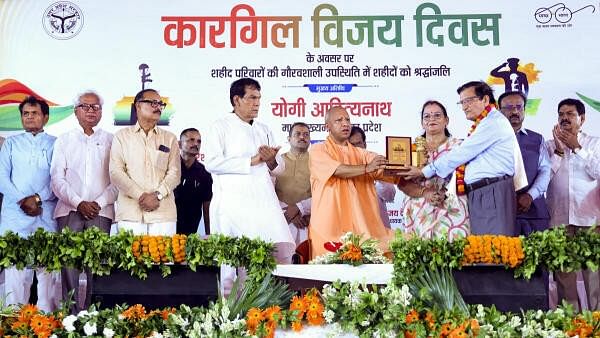 <div class="paragraphs"><p>UP Chief Minister Yogi Adityanath during a Kargil Vijay Diwas function, in the Central Command, Lucknow, Thursday, July 26, 2024.</p></div>