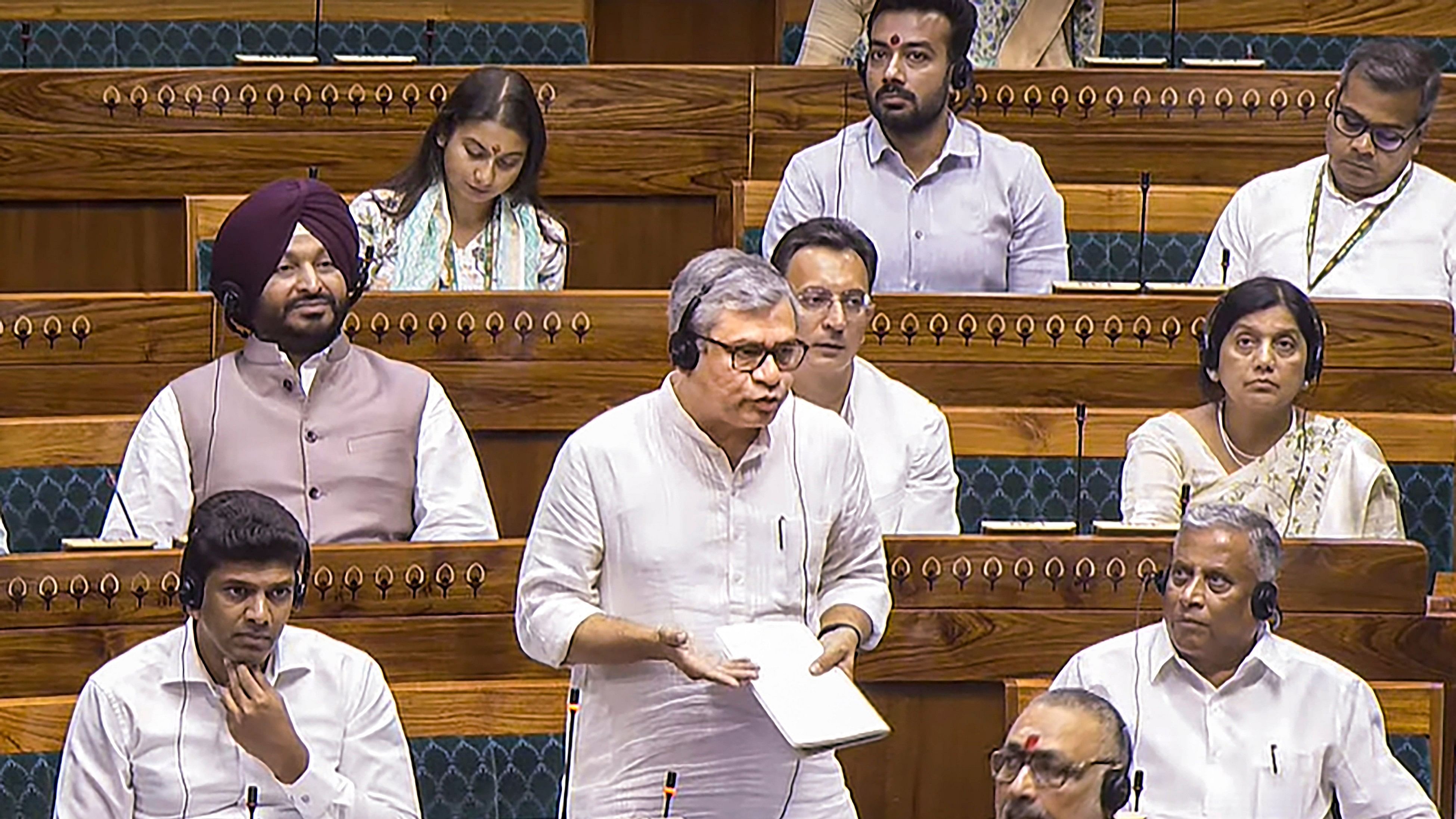 <div class="paragraphs"><p>Union Minister Ashwini Vaishnaw speaks in the Lok Sabha during the Monsoon session of Parliament, in New Delhi, Wednesday, July 24, 2024. </p></div>