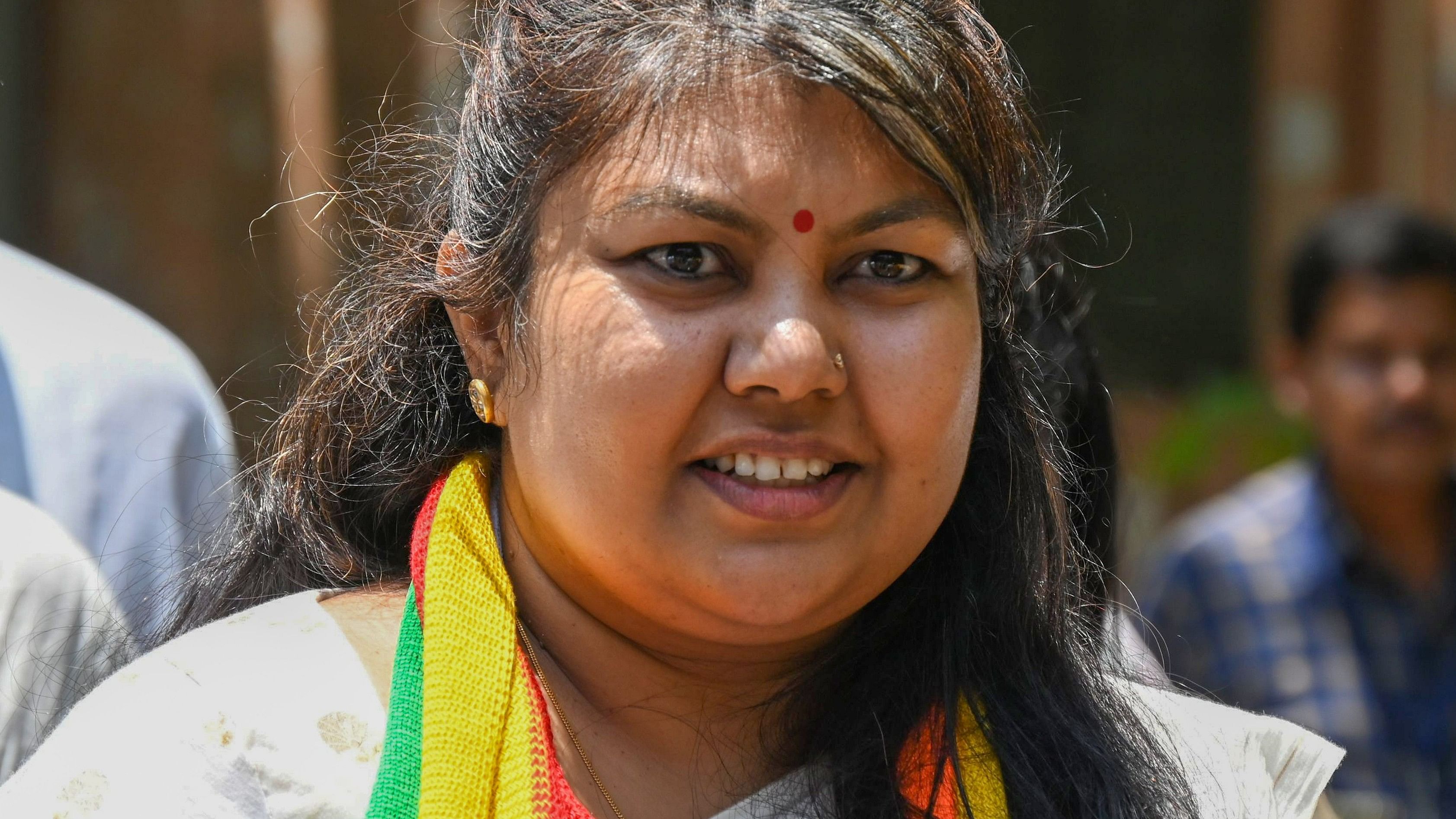 <div class="paragraphs"><p>Sowmya Reddy Bengaluru South Lok Sabha constituency Congress candidate in Bengaluru on Monday, 01st April 2024.</p></div>