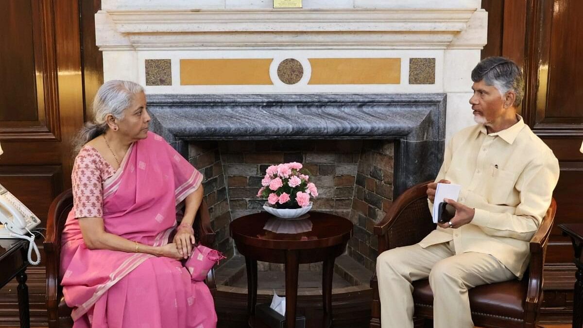 <div class="paragraphs"><p>Andhra Pradesh Chief Minister N Chandrababu Naidu meets Union Finance Minister Nirmala Sitharaman.</p></div>