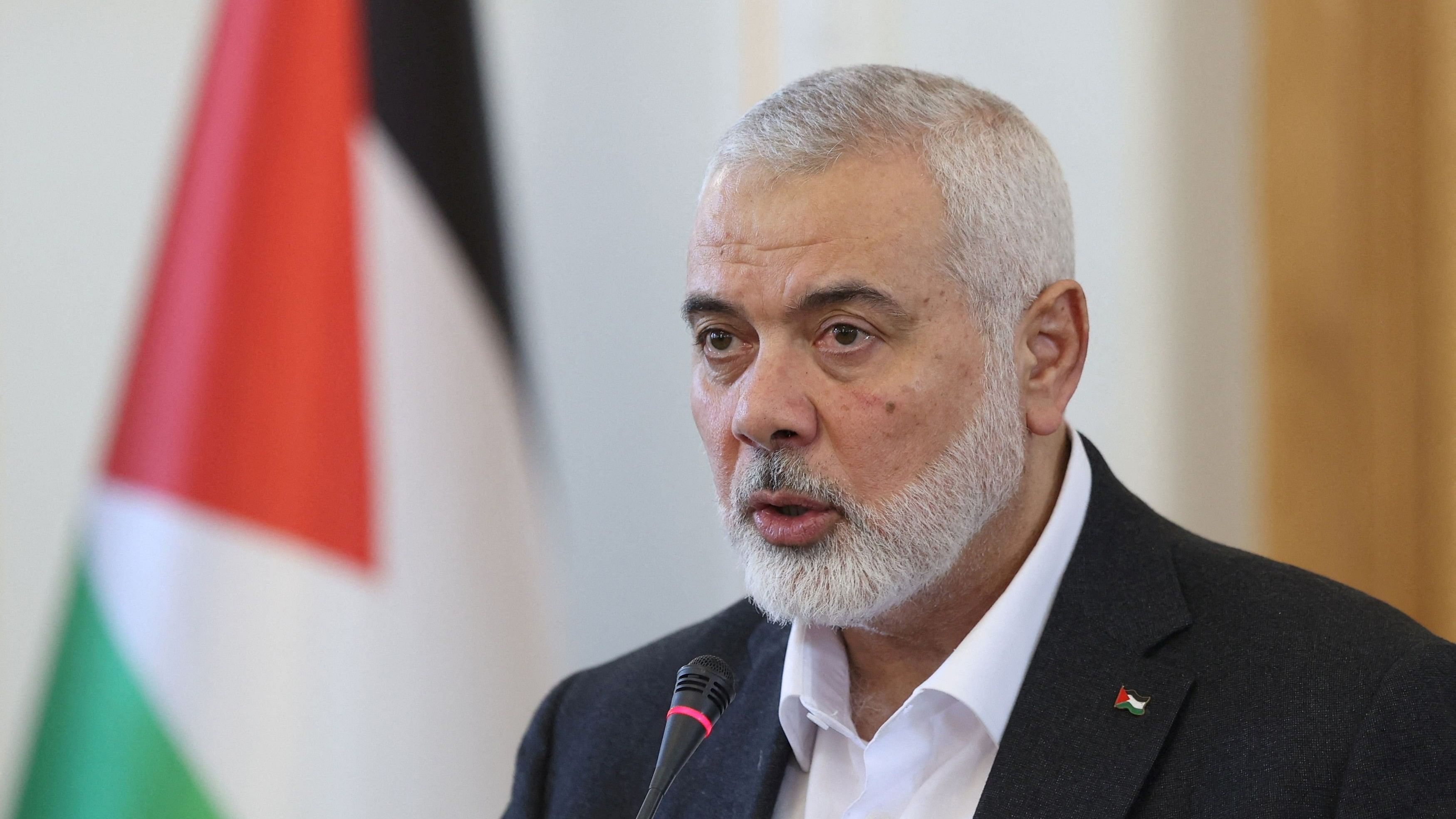 <div class="paragraphs"><p>Palestinian group Hamas' top leader, Ismail Haniyeh.</p></div>