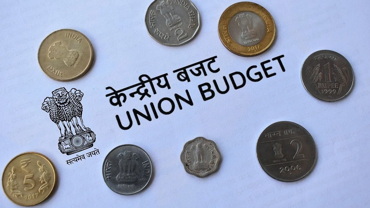 <div class="paragraphs"><p>An image showing the GoI logo, coins, and the words 'Union Budget'. </p></div>