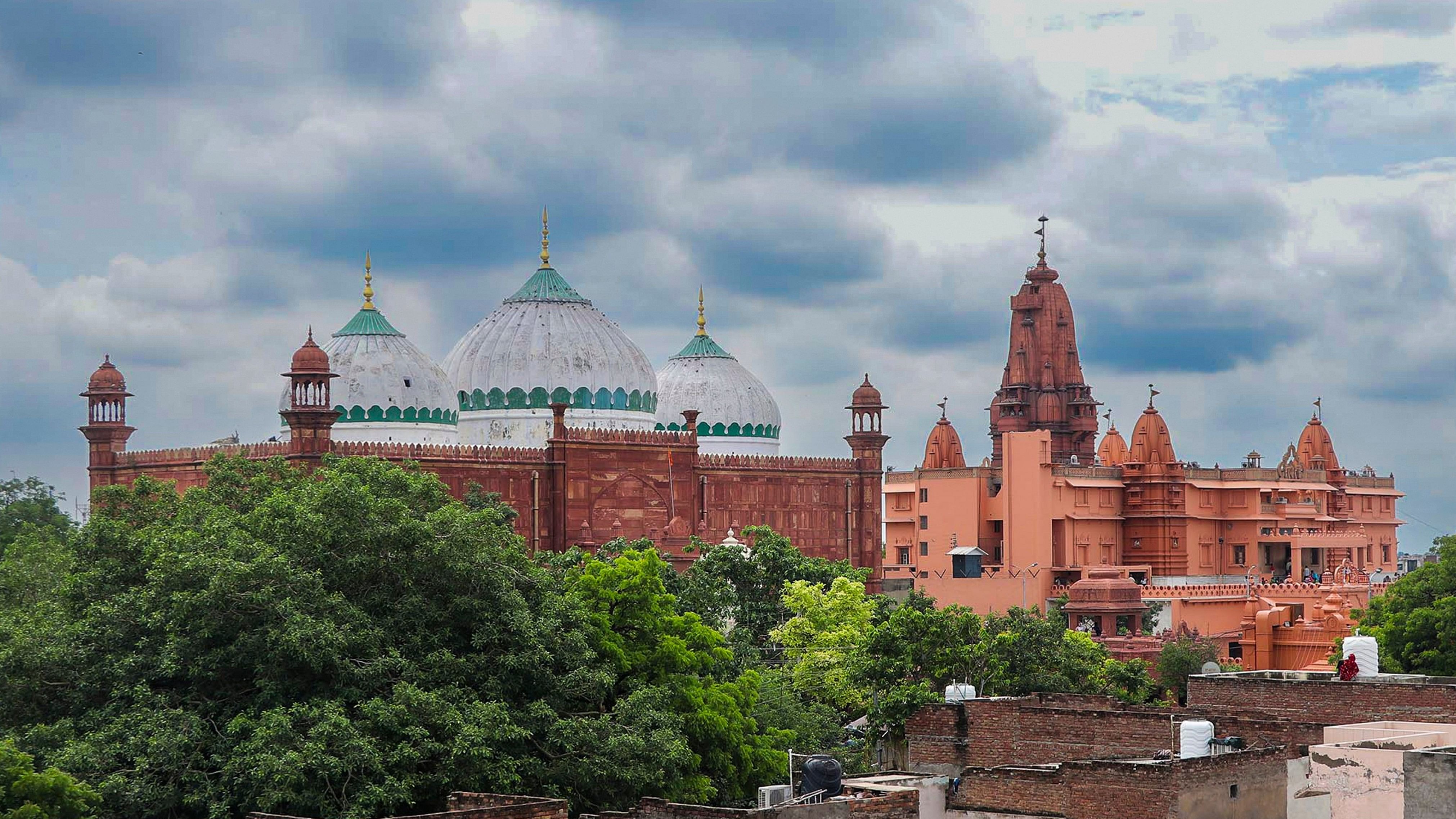 <div class="paragraphs"><p> A view of Sri Krishna temple and Shahi Idgah mosque, in Mathura.</p></div>