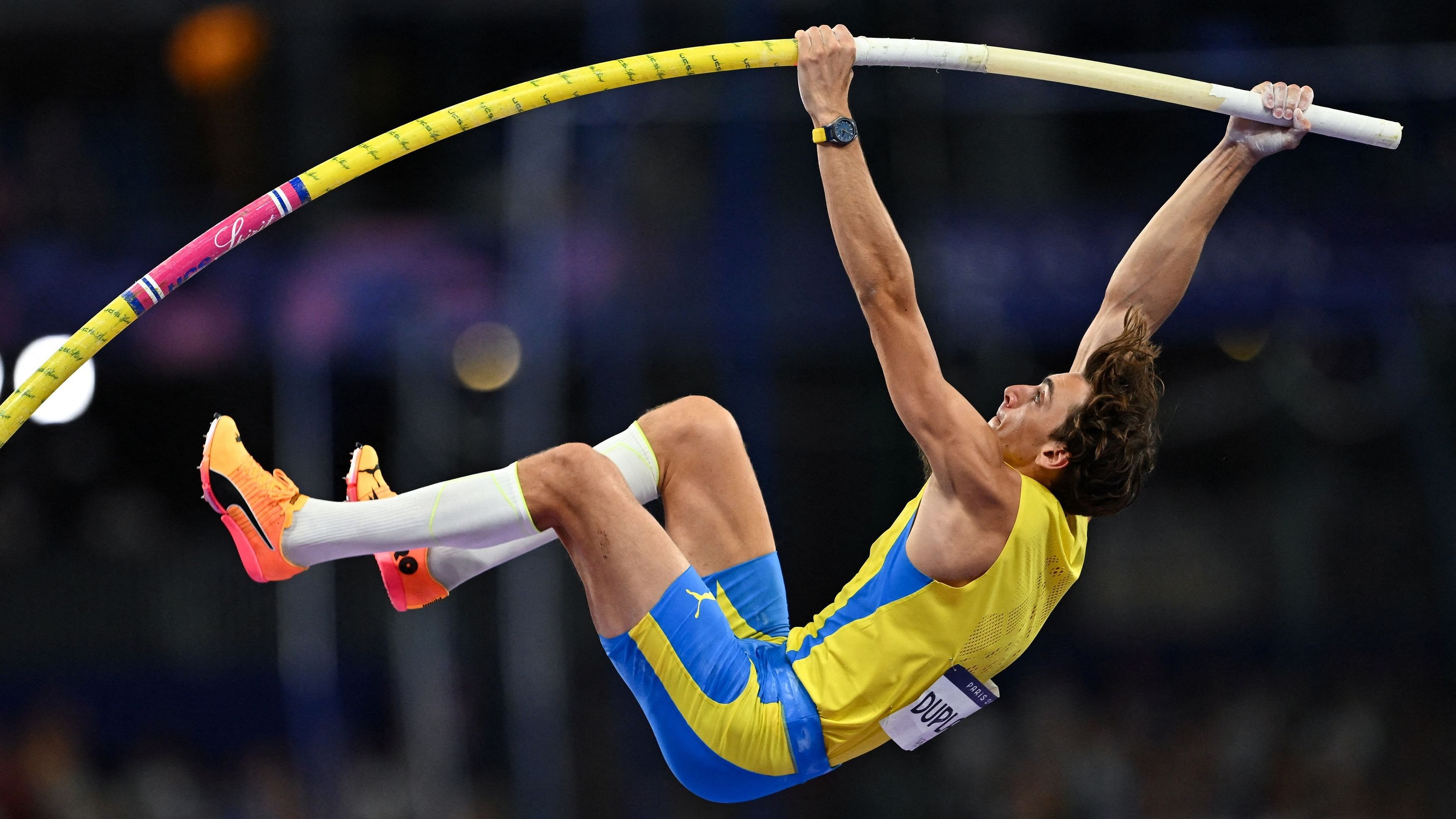 <div class="paragraphs"><p>Swedish pole vaulter&nbsp;Armand Duplantis in action, August 6, 2024.</p></div>