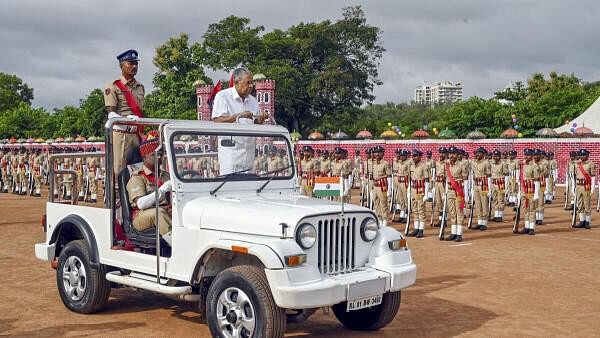 <div class="paragraphs"><p>Chief Minister Pinarayi Vijayan inspects the guard of honour during the passing out parade of Special Armed Police (SAP) and Kerala Armed Police (KAP) constables, in Thiruvananthapuram, Tuesday, Aug. 6, 2024.</p></div>