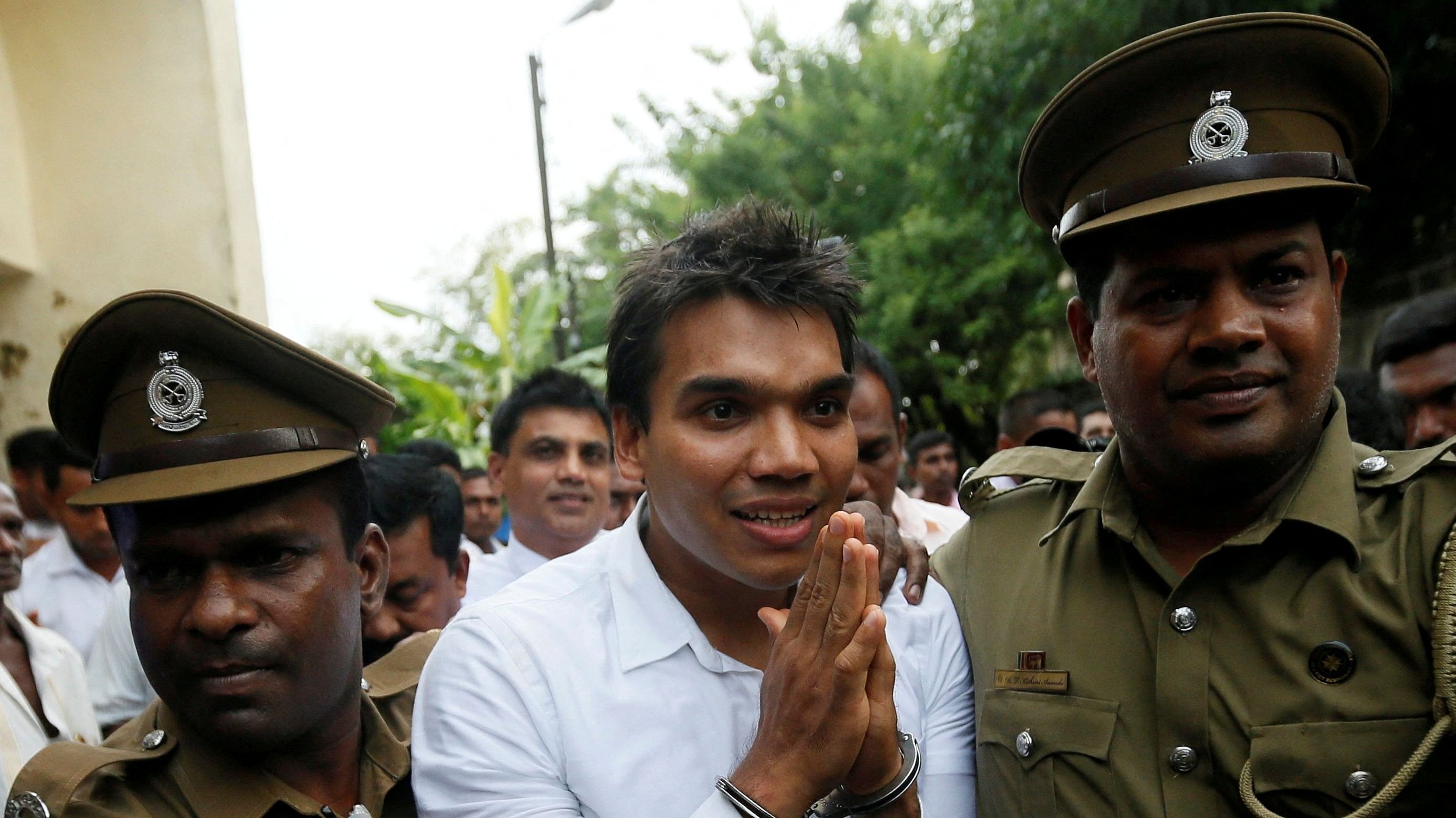 <div class="paragraphs"><p>Namal Rajapaksa , son of former Sri Lanka's President Mahinda Rajapaksa.</p></div>