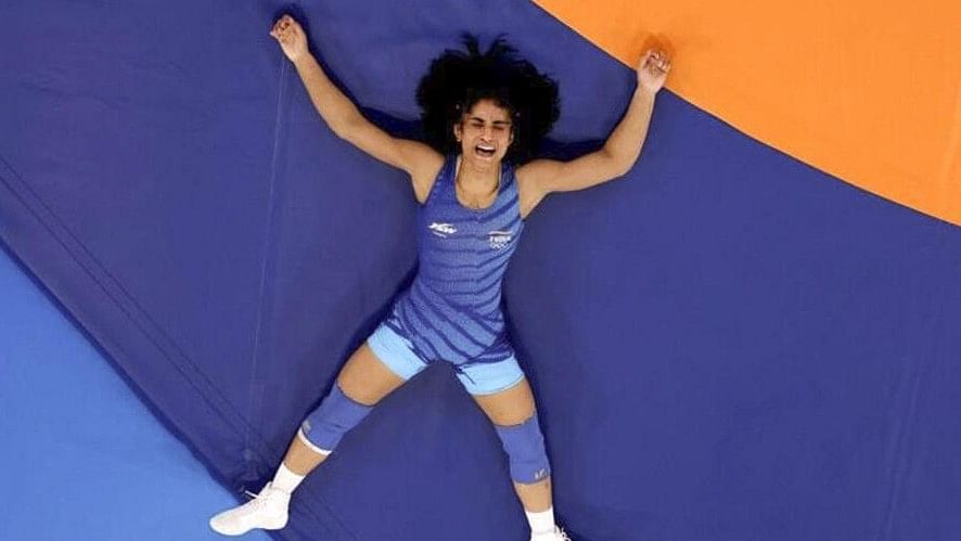 <div class="paragraphs"><p>Vinesh Phogat at the Olympics</p></div>